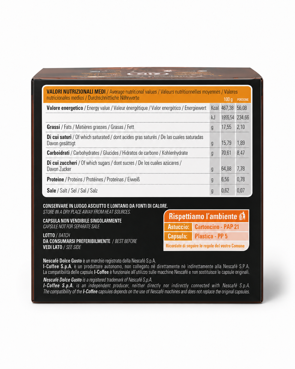 Capsule Compatibili Dolce Gusto Nocciolino Buongiorno I Love Coffee