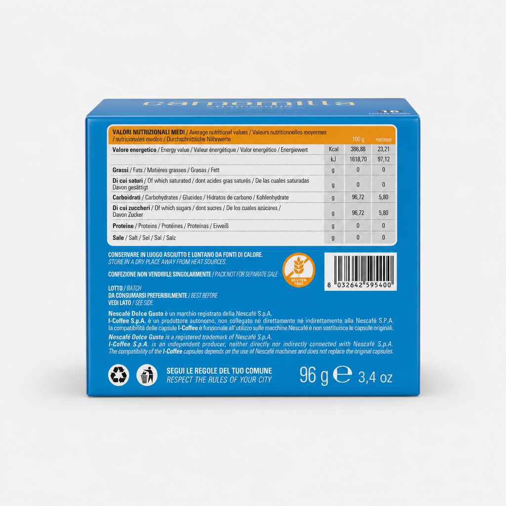 Capsule Compatibili Dolce Gusto Camomilla Zuccherata I Love Coffee