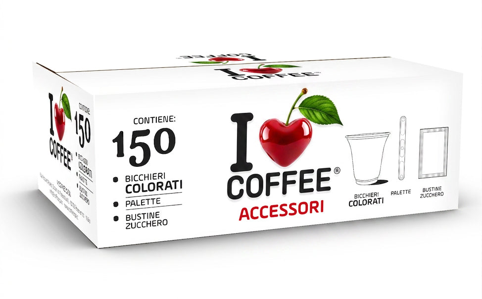 Kit Accessori I Love Coffee - 150 pezzi