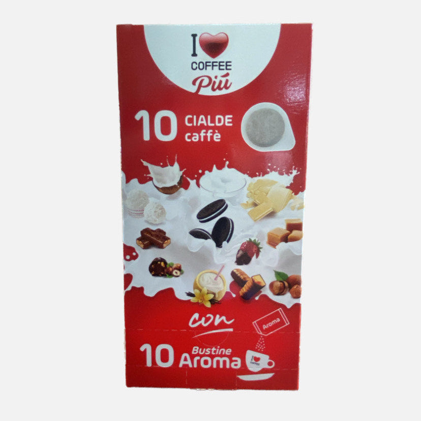 Box 10 cialde Miscela Rossa + 10 bustine Aroma
